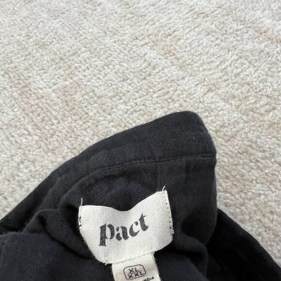 Pact Black Cotton Gauze Popover Blouse Top XL / XXL - Picture 2 of 8
